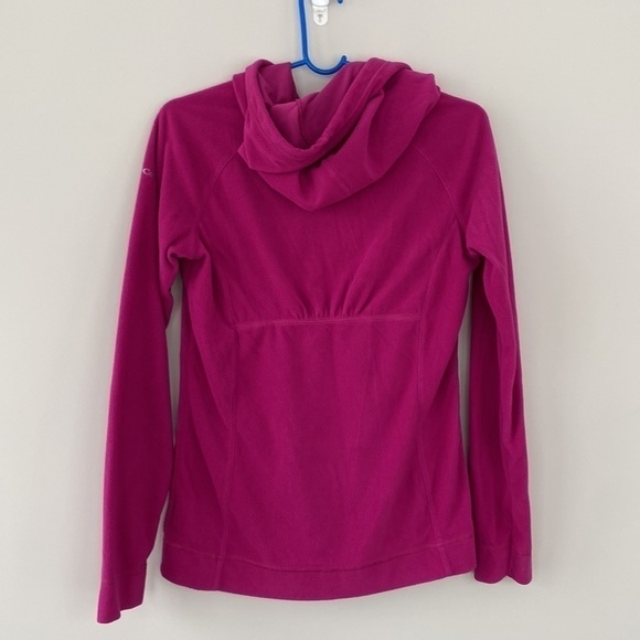 Columbia Polartech Lightweight Fleece Pullover Sweatshirt Hooded Pink Small - Picture 5 of 8